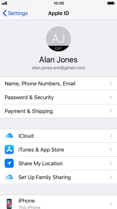 Press iCloud.