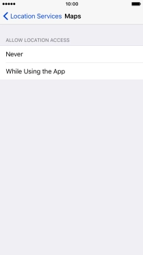 Press the required setting to turn the function on or off.
