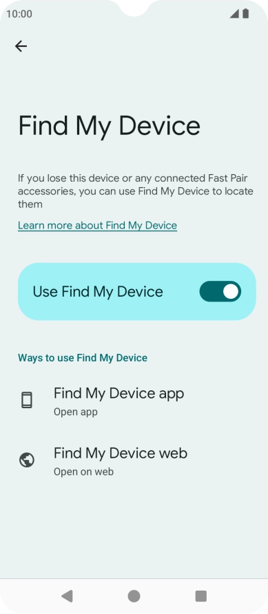 Press the Home key to return to the home screen.