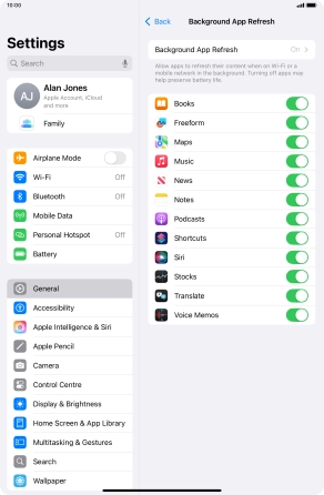 Press Background App Refresh. Press Background App Refresh.