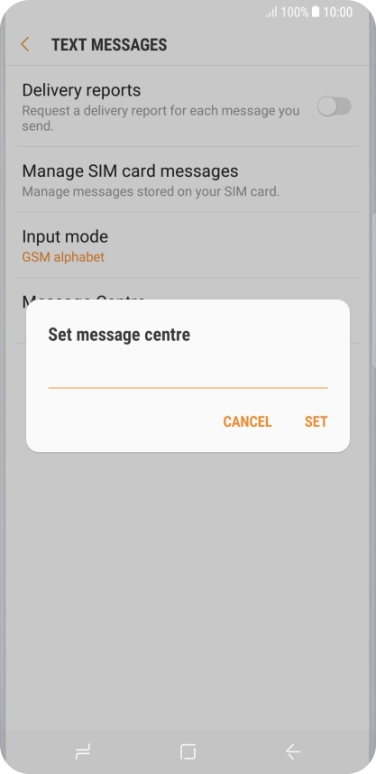 Key in +35387699989 and press SET. Key in +35387699989 and press SET.