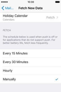 If you turn off the function, press the required setting.
