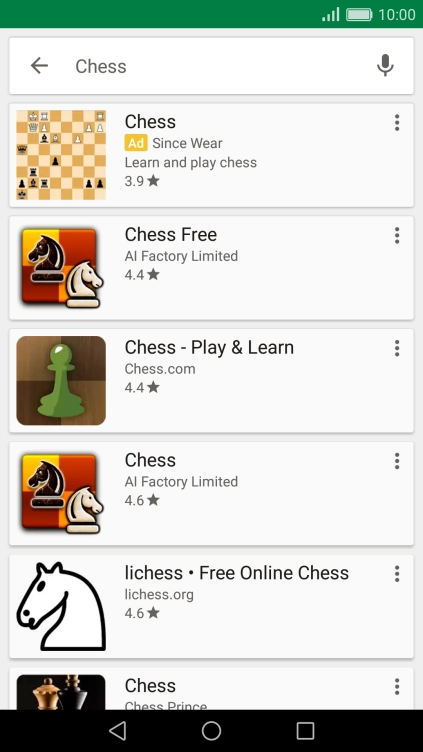 Press the required app. Press the required app.