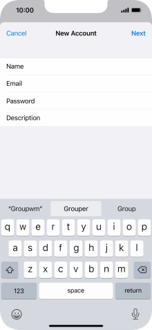 Press Description and key in the required name.