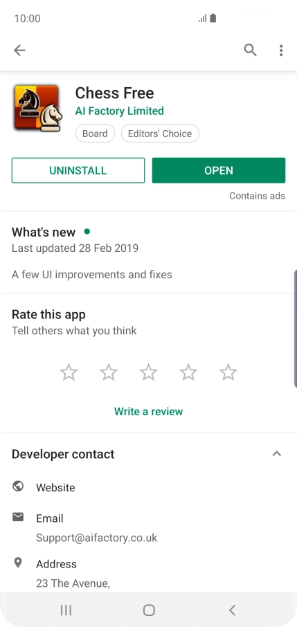 Press UNINSTALL.