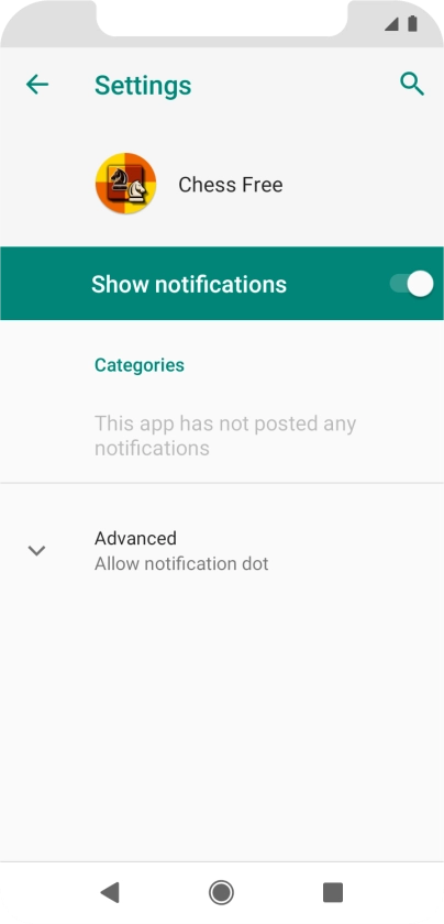 Press the indicator next to 