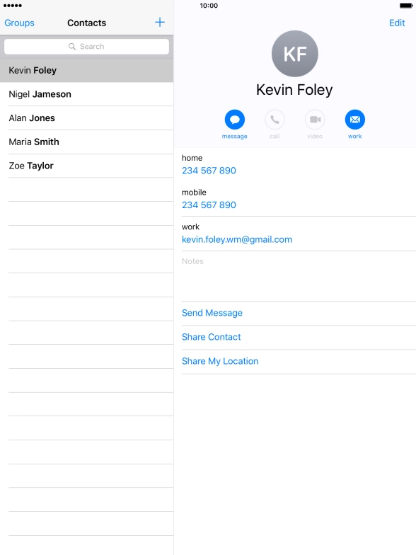 Press the new contact icon. Press the new contact icon.