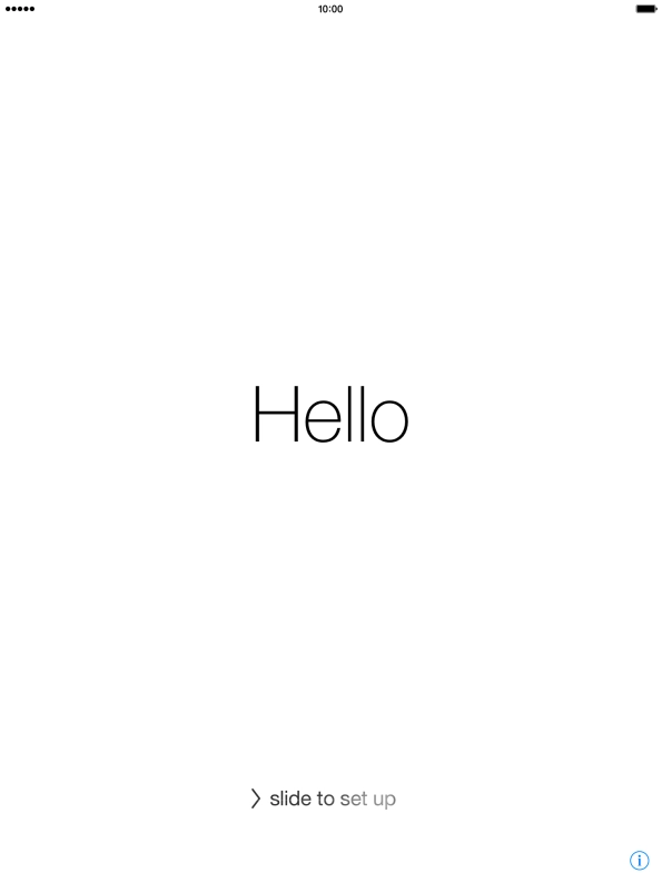 Slide your finger right on the screen.
