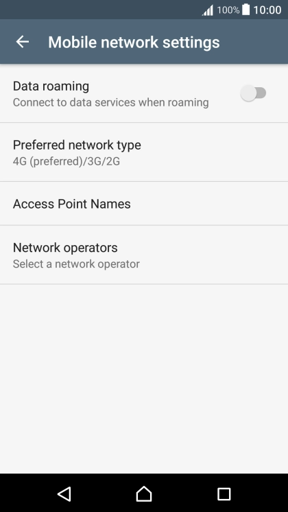 Press Network operators and your phone will search for networks.