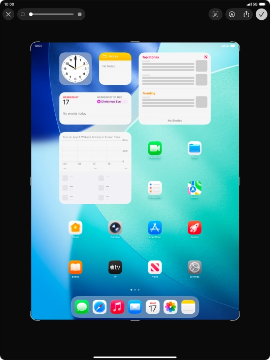 Follow the instructions on the screen to edit and save your screenshot. Follow the instructions on the screen to edit and save your screenshot.