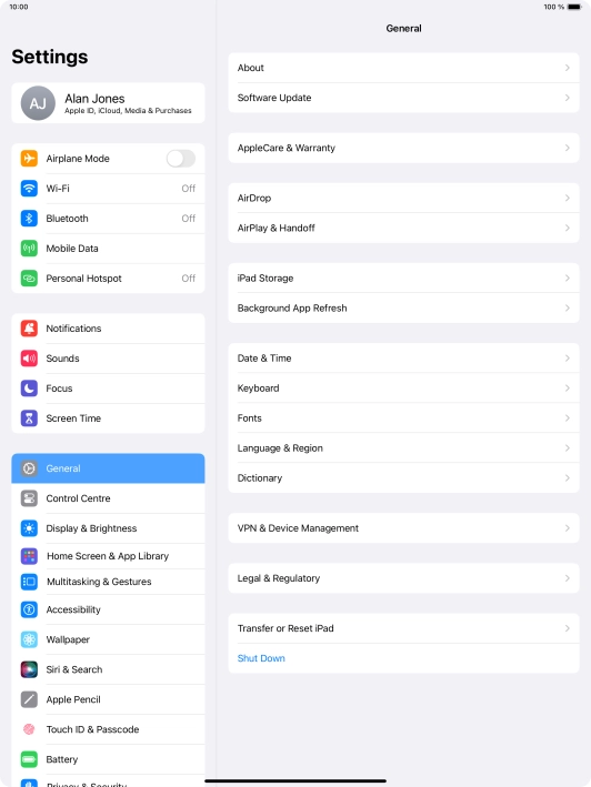 Press Transfer or Reset iPad. Press Transfer or Reset iPad.