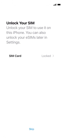Press SIM Card. Press SIM Card.