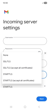 Press SSL/TLS.
