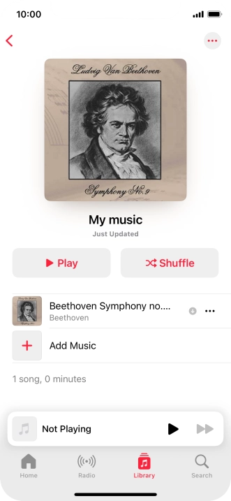 Go to the required category or playlist and press the required audio file.