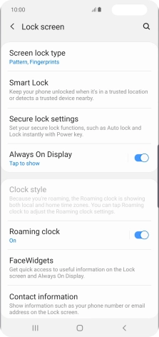 Press Screen lock type and key in the current phone lock code. Press Screen lock type and key in the current phone lock code.
