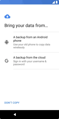 Select the required setting and follow the instructions on the screen to transfer the content from the other phone and finish the activation of your phone. Select the required setting and follow the instructions on the screen to transfer the content from the other phone and finish the activation of your phone.