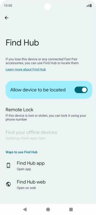 Press the Home key to return to the home screen.