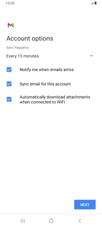 If this screen is displayed, you email account has been recognised and set up automatically. Follow the instructions on the screen to key in more information and finish setting up your phone. If this screen is displayed, you email account has been recognised and set up automatically. Follow the instructions on the screen to key in more information and finish setting up your phone.