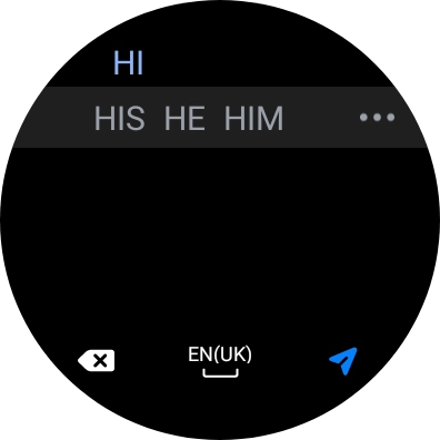 Press the send icon. Press the send icon.