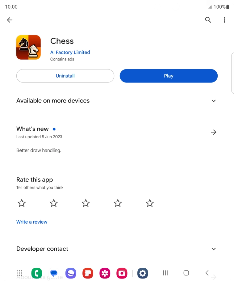 Press Uninstall.