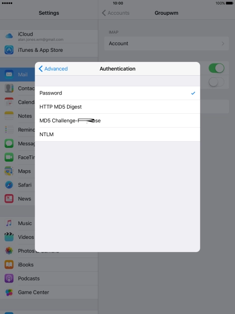 Press Password.