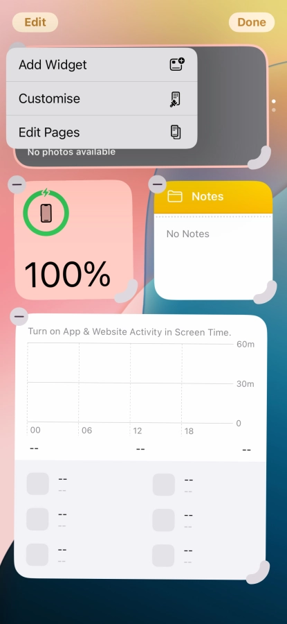 Press Add Widget.