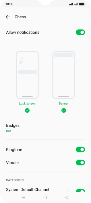 Press the indicator next to Press the indicator next to
