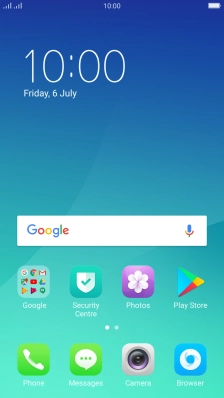 Slide your finger downwards starting from the top of the screen.