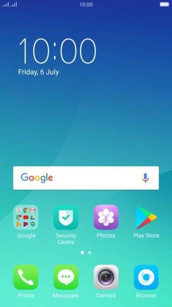 Slide your finger downwards starting from the top of the screen.