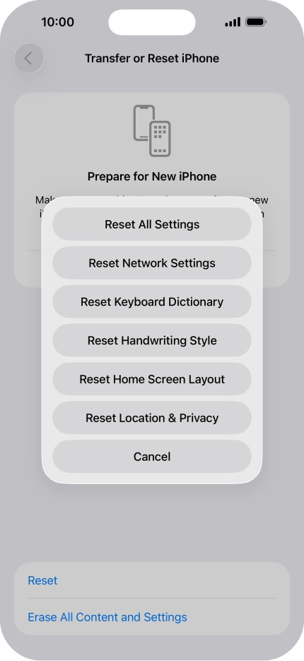 Press Reset Network Settings. Press Reset Network Settings.