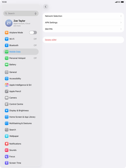 Press APN Settings.