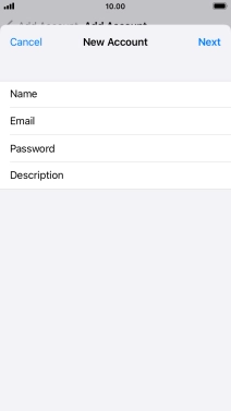 Press Description and key in the required name. Press Description and key in the required name.