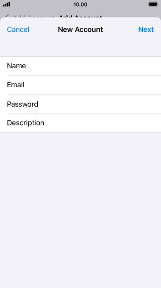Press Description and key in the required name. Press Description and key in the required name.