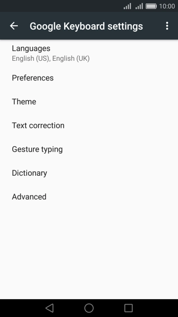 Press Text correction. Press Text correction.