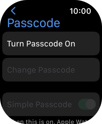 Press Turn Passcode On and key in a lock code of your own choice twice. Press Turn Passcode On and key in a lock code of your own choice twice.