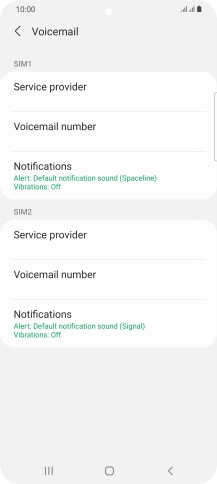 Press Voicemail number.