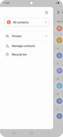Press Manage contacts. Press Manage contacts.