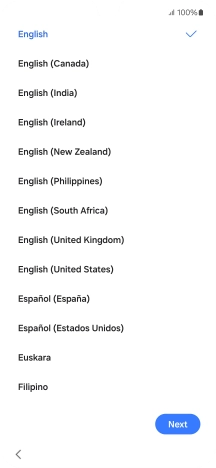Press the required language. Press the required language.