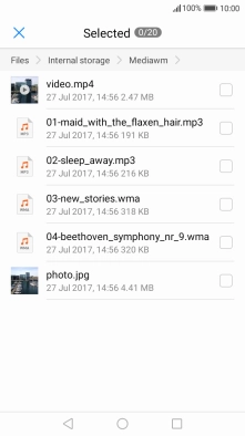 Press the required file. Press the required file.