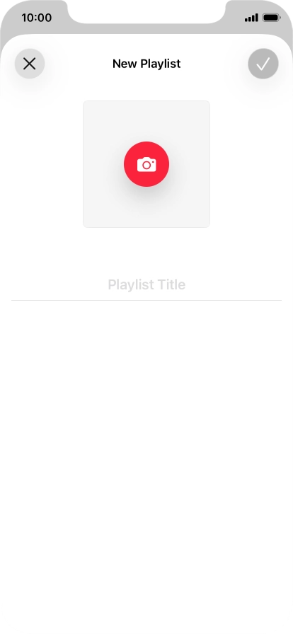 Press the text input field and key in a name for the playlist. Press the text input field and key in a name for the playlist.