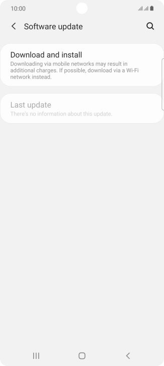 Press Download and install. If a new software version is available, it's displayed. Follow the instructions on the screen to update the phone software.