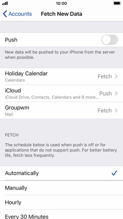 If you turn off the function, press the required setting.
