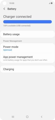 Press Power mode. Press Power mode.