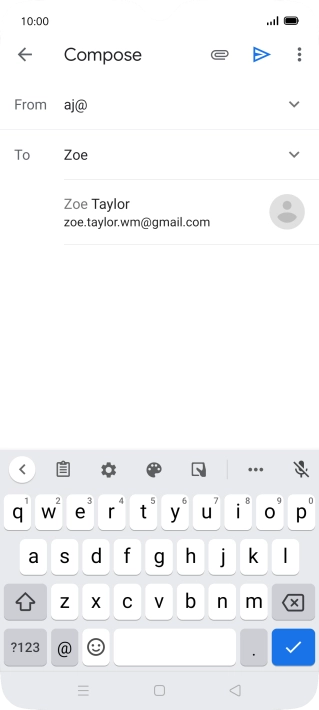 Press the required contact. Press the required contact.
