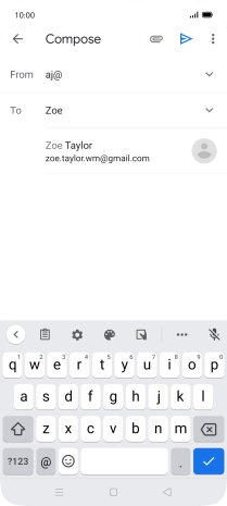 Press the required contact. Press the required contact.