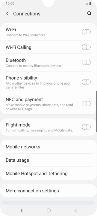 Press Mobile networks.