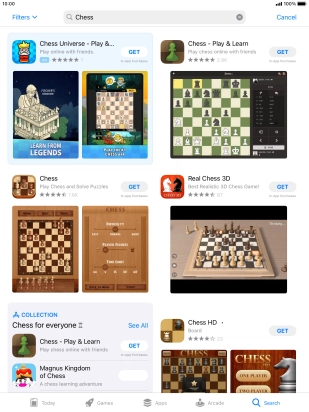 Press the required app. Press the required app.