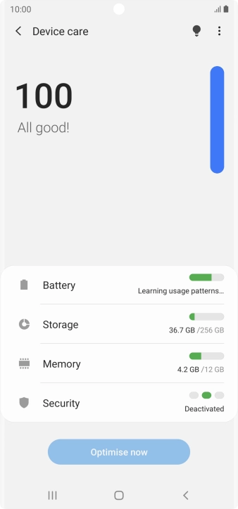 Press Battery.