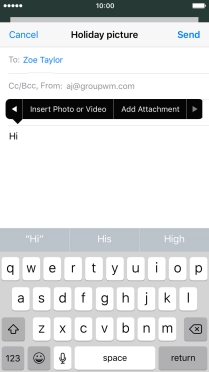 Press Add attachment and follow the instructions on the screen to attach a document.