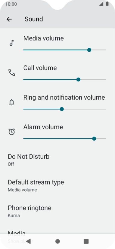 Press Phone ringtone. Press Phone ringtone.